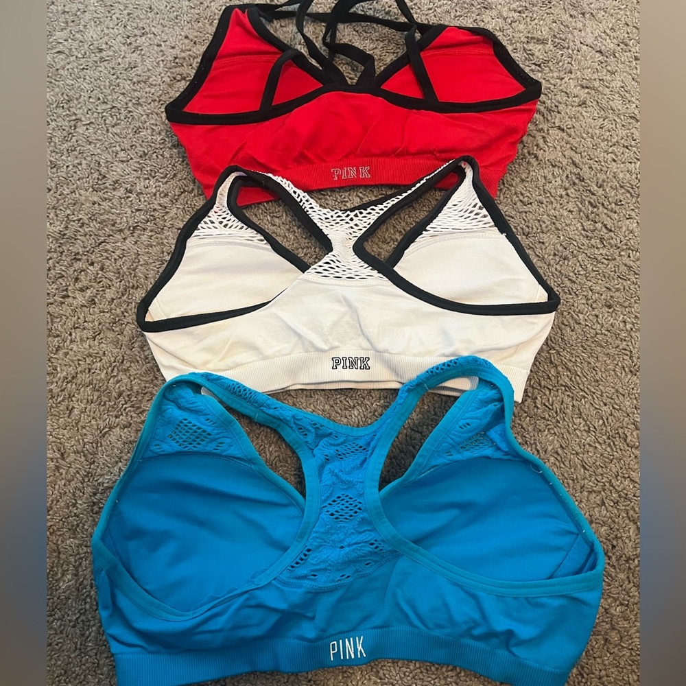 Victorias Secret PINK sports bras, lot of 3. Size small. - Picture 2 of 2